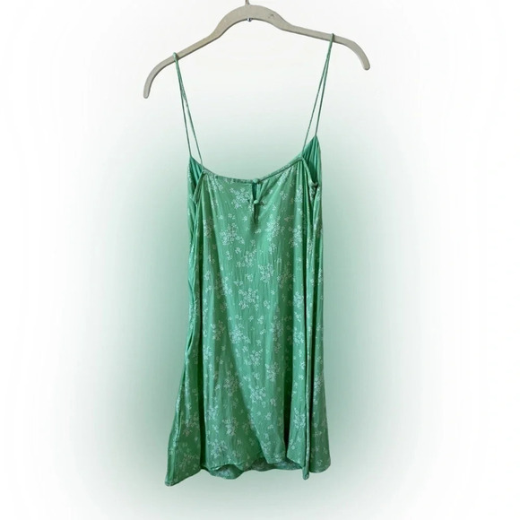 Auguste  The Label Floral Green and White Maeve Davis Mini Dress Size 4 - Picture 4 of 10